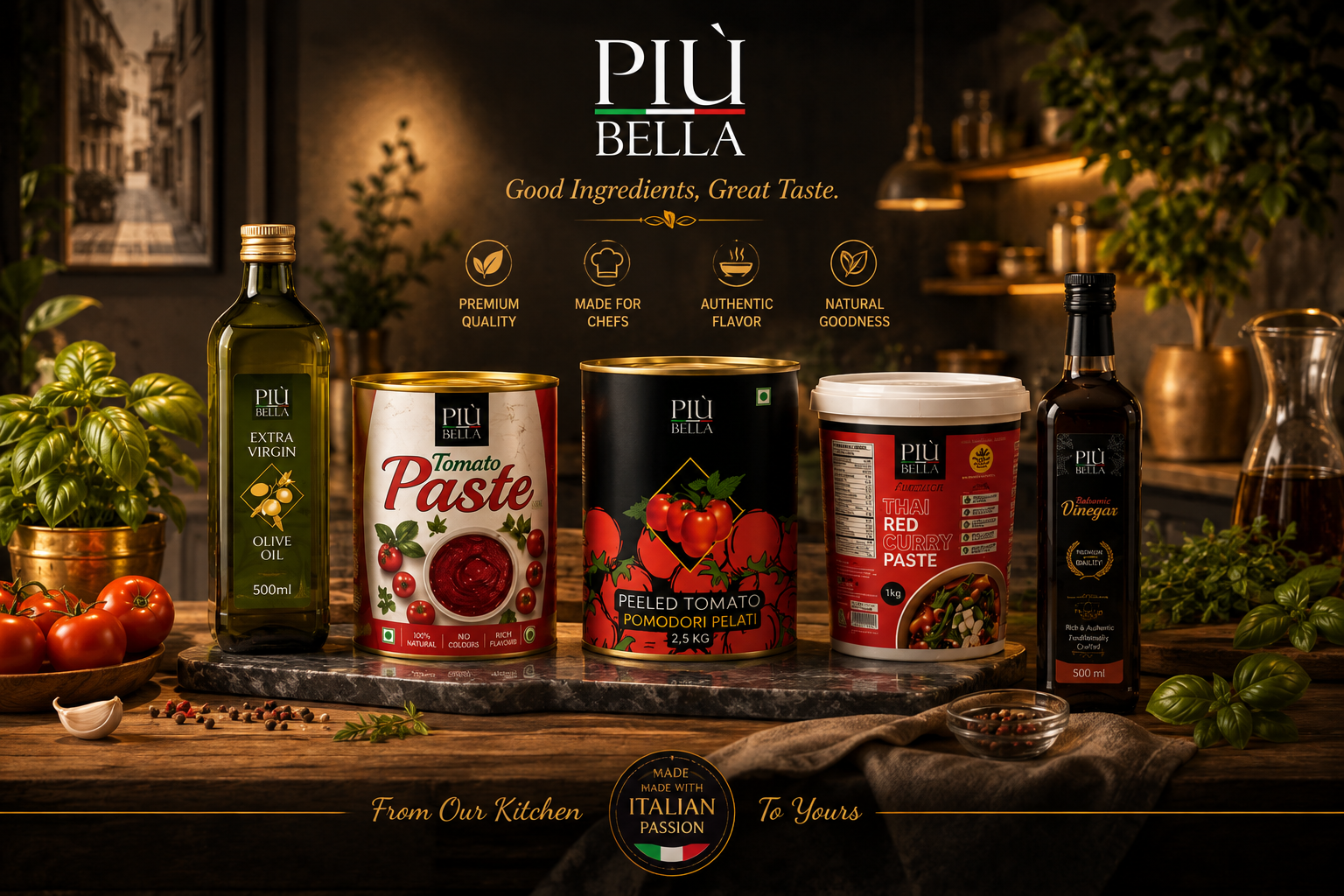 Più Bella pomace olive oil bottle